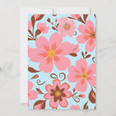 Roze Bloemstemming – Pastel Vibes-Retro bloemen Kaart (Achterkant)