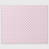 Roze bloemstengel cadeaupapier (Vlak)