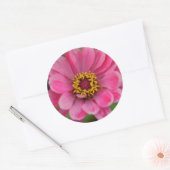 roze bloemsticker ronde sticker (Envelop)