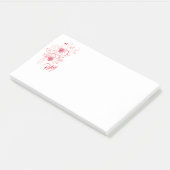 Roze bloemstickers om te ontspannen post-it® notes (Schuin)