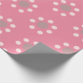 Roze bloemstip inpakpapier (Hoek)