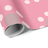 Roze bloemstip inpakpapier (Rol Hoek)