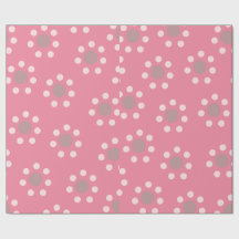 Roze bloemstip inpakpapier