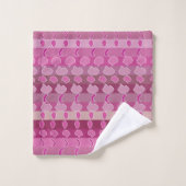 Roze bloemstreep bad handdoek (Wasdoekje)