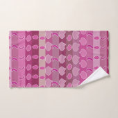Roze bloemstreep bad handdoek (Handdoek)