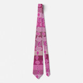 Roze bloemstreeppatroon stropdas (Voorkant)