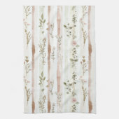 Roze Bloemstrepen Theedoek (Verticaal)