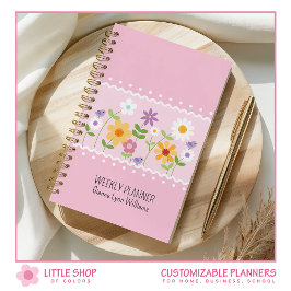 Roze Bloemstuk Aanpasbaar Planner