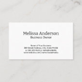 Roze Bloemstuk Achtergrond Visitekaartje (Achterkant)