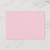 Roze bloemstuk de bar Bruidsbruiloft   Informatiekaartje (Achterkant)