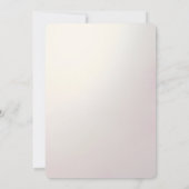 Roze bloemstuk frame proefhuwelijksdiner kaart (Achterkant)