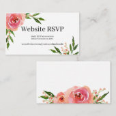 Roze Bloemstuk LGBTQ Website RSVP Informatiekaartje (Voorkant / Achterkant)