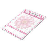 Roze Bloemstuk _ Maandelijkse Planner Notitieblok (Schuin)