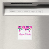 roze bloemstuk op maat magneet (Insitu (Vaatwasser))