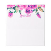 roze bloemstuk op maat notitieblok (Voorkant)