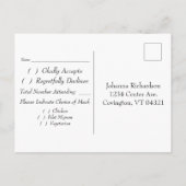 Roze Bloemstuk Roos Bruiloft RSVP Briefkaart (Achterkant)