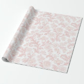 Roze Bloemstuk Toile Inpakpapier (Uitgerold)