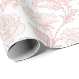 Roze Bloemstuk Toile Inpakpapier
