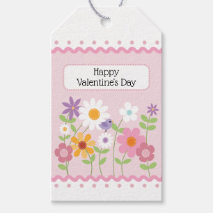 Roze Bloemstuk Verstelbare Valentijnsdag Cadeaulabel