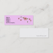 Roze Bloemswirl Mini Visitekaartje (Voorkant / Achterkant)
