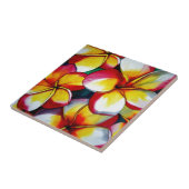 Roze bloemtegel van Frangipani met Sacha Grossel A Tegeltje (Zijkant)