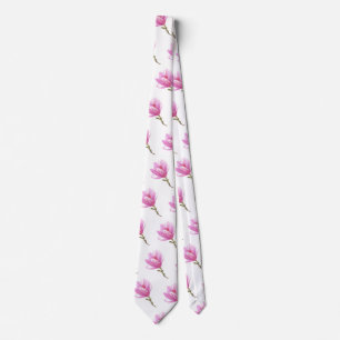 Roze Bloemtekening Stropdas