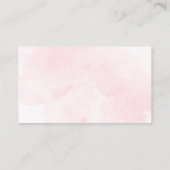 Roze Bloemthee Baby is baby showers luier brouwen Informatiekaartje (Achterkant)