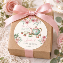 Roze bloemthee met de aanstaande moeder Baby Showe