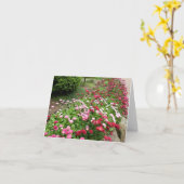 Roze bloemtuin kaart (Gele Bloem)