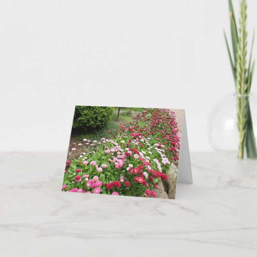 Roze bloemtuin kaart (Voorkant)