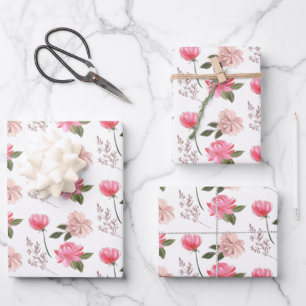 Roze bloemverpakkingsvellen inpakpapier vel