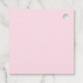 Roze Bloemvogel Baby shower Dank u Bedankjes Labels (Achterkant)