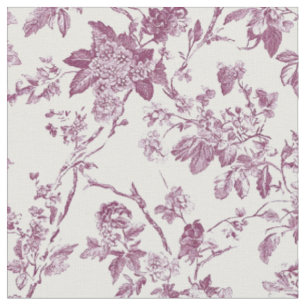 Roze bloemvogel toilepatroon stof