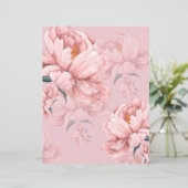 Roze bloemwandpapier. (Staand voorkant)