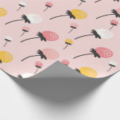 Roze Bloemwensen Cadeaupapier (Hoek)