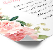 Roze Bloemwinter Hoe groot is het buikteken van ma Poster (Hoek)