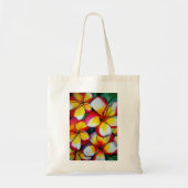 Roze bloemzak van Frangipani Tote Bag (Voorkant)