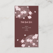 Roze bloesbloem bloemen Chocolade Business Visitekaartje (Achterkant)