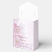 Roze bloesbloesems bruiloft bedankdoosjes (Geopend)