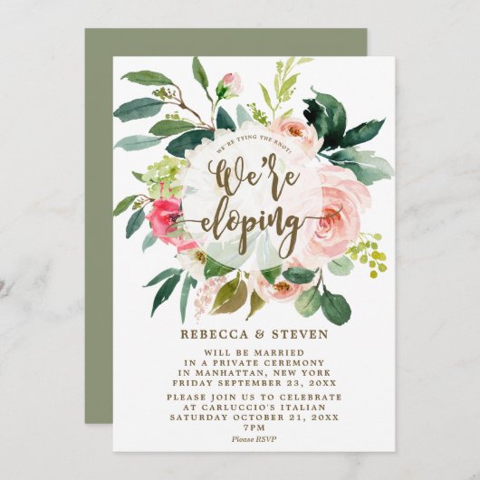 roze bloeselegant die we aan het ontwikkelen zijn kaart (Voorkant / Achterkant)