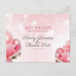 Roze bloesem aankondigingskaart