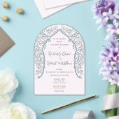 Roze Bloesem Acryl Frosted bruiloft uitnodiging (Insitu (Huwelijk))