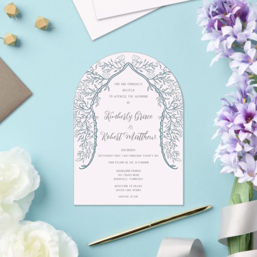 Roze Bloesem Acryl Frosted bruiloft uitnodiging (Insitu (Huwelijk))