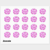 Roze Bloesem – Afgeronde Bloemen Sticker (Vel)