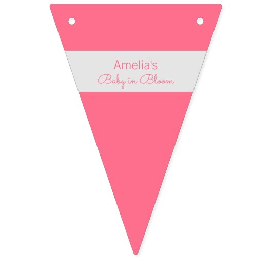 Roze bloesem Baby in bloei Vlaggetjes (Tweede vlag)