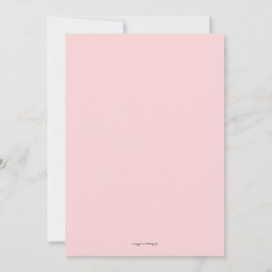 Roze Bloesem Baby shower uitnodiging (Achterkant)