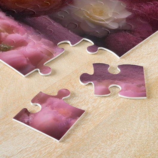 Roze Bloesem Bloem Boeddha Mediteren Legpuzzel (Zijkant)