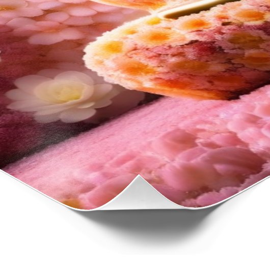 Roze Bloesem Bloem Boeddha Mediteren Perfect Poster (Hoek)