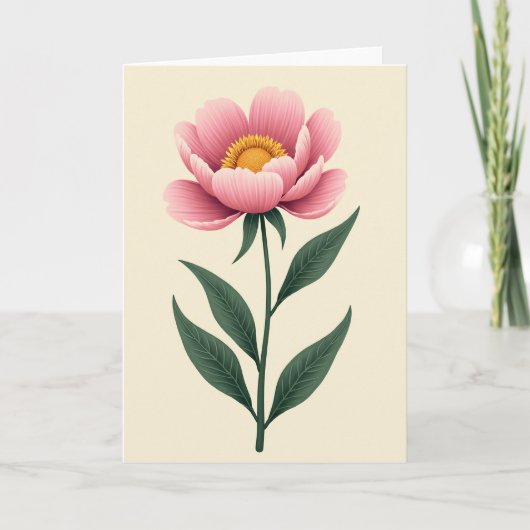 Roze Bloesem Bloem Kunst Kaart (Voorkant)