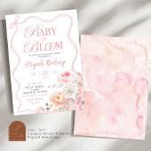 Roze Bloesem Bloemen Baby in Bloom Baby shower Kaart